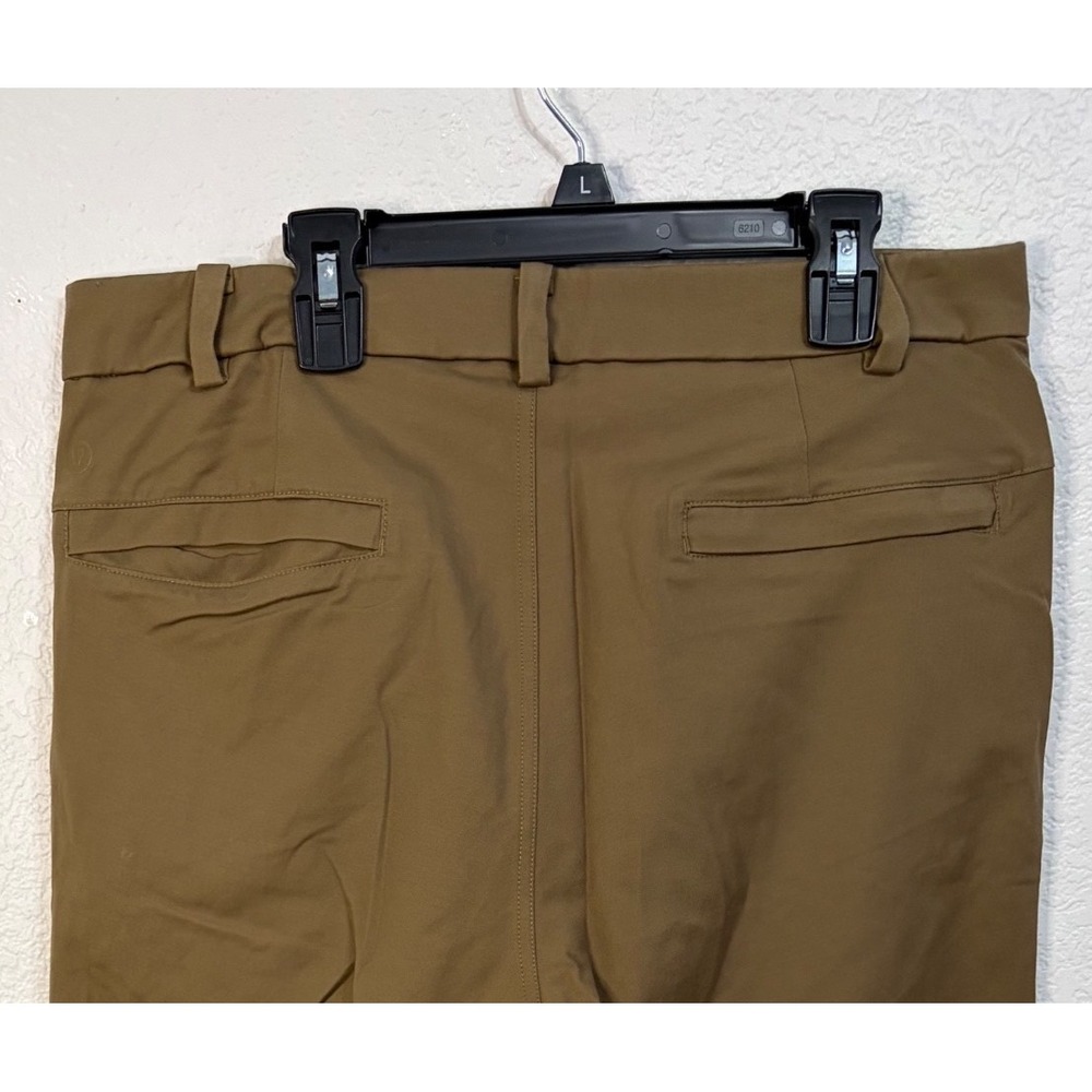 Lululemon Commission Slim Fit Pant Brown 32 Tall Mens Technical Chino Trousers - Picture 4 of 6